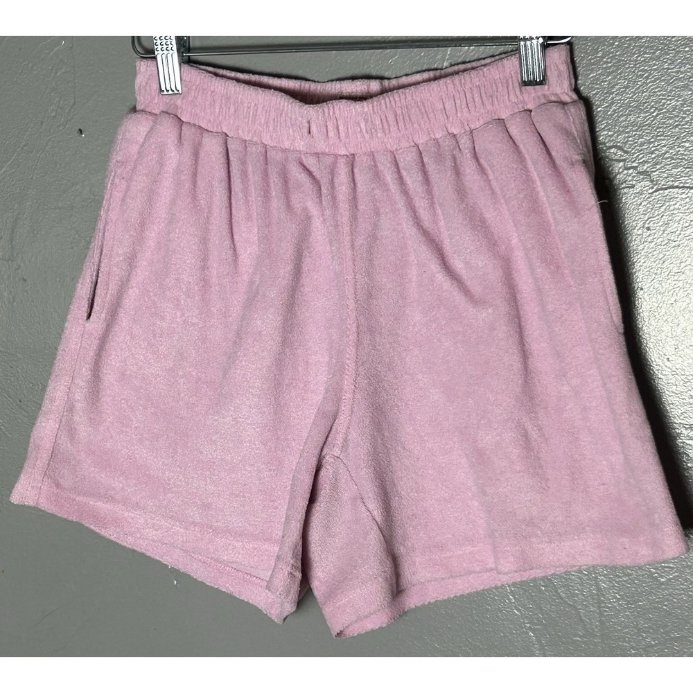 Fifty 7 By Jacks Surf Boards Women's Pink Terry Cloth Short W/back Pocket Size S